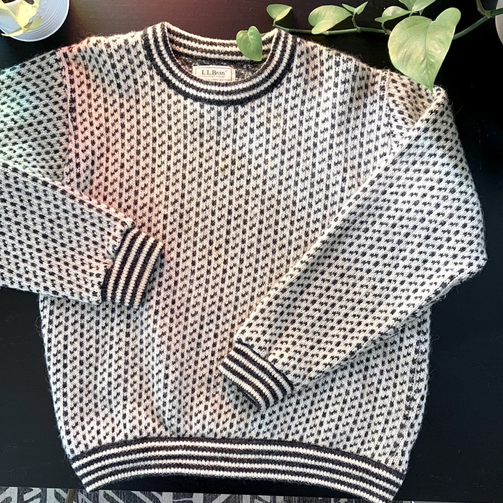 LL Bean Vintage Nordic Wool Sweater